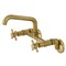 Kingston Brass KS423SB Concord Two-Handle Wall-Mount Kitchen Faucet, Brushed Brass KS423SB - alternate 1